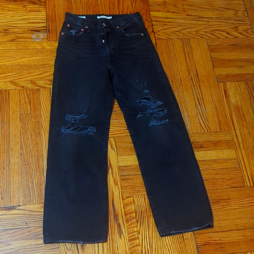 Levis Black Ribcage Jeans